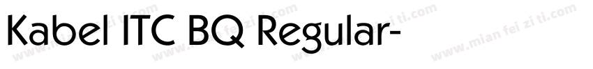 Kabel ITC BQ Regular字体转换
